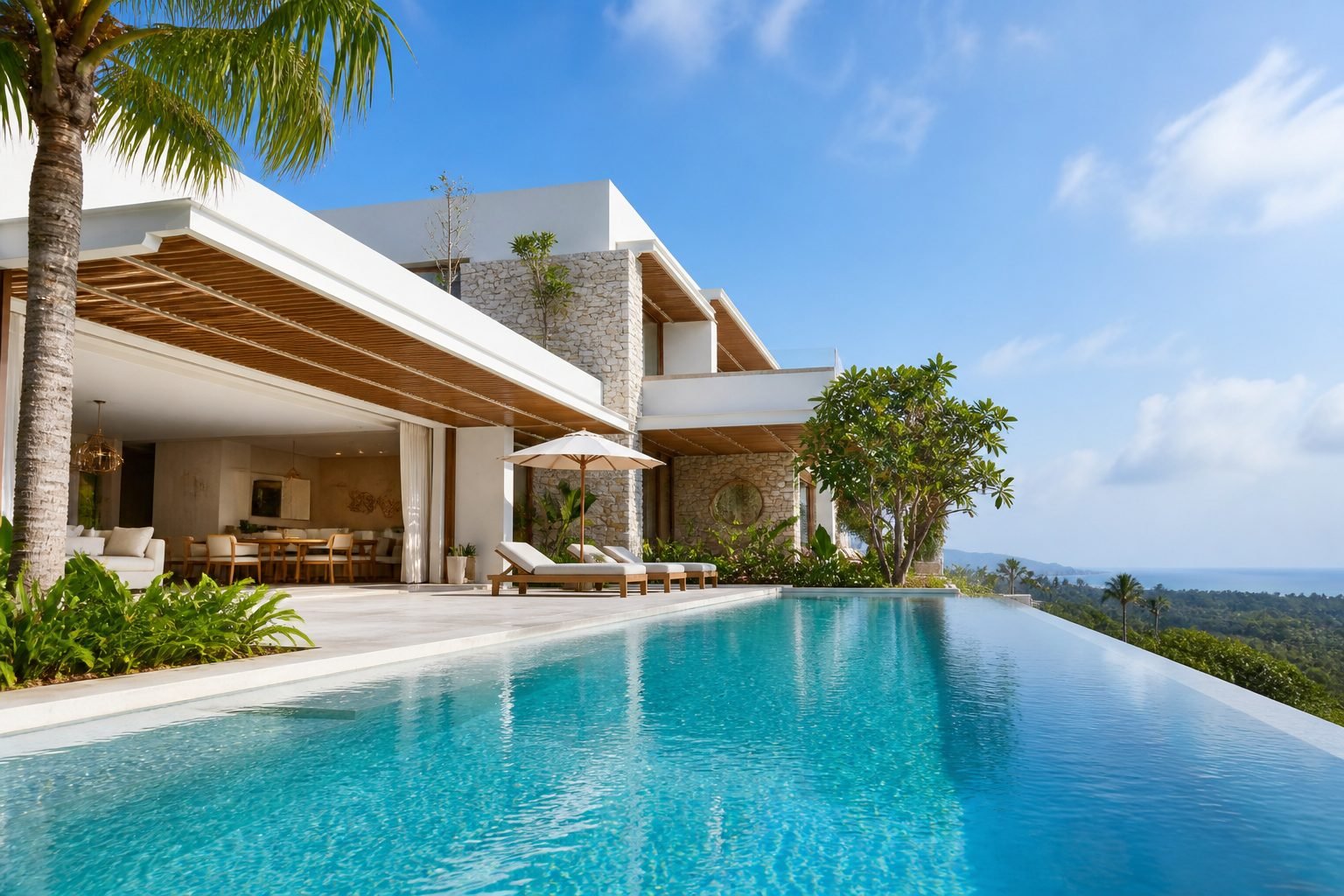 Contemporary luxury villa with pool
